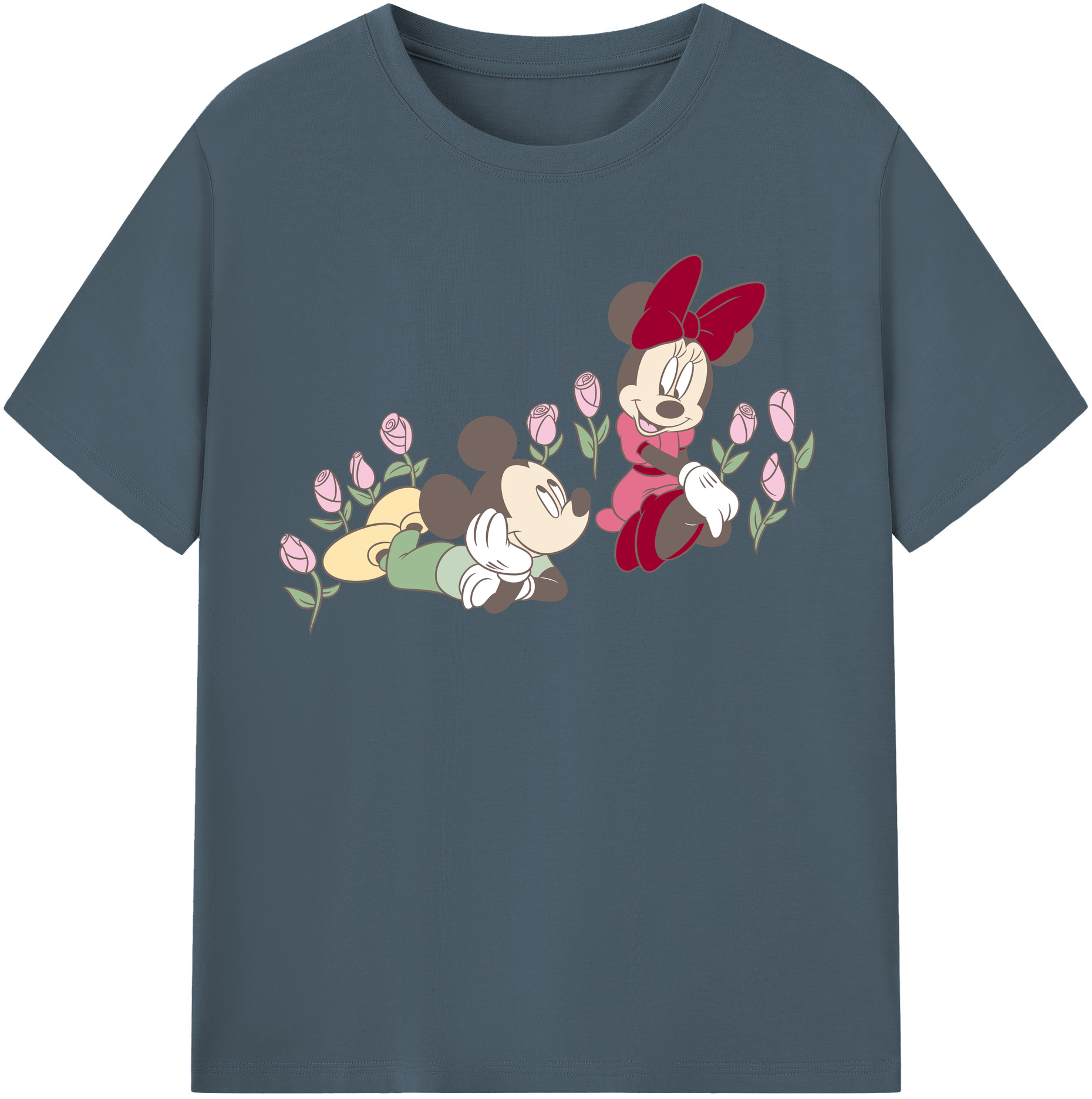 （画像用） ミッキーマウス Mickey Mouse 綿100％半袖Tシャツ（フロントプリント）